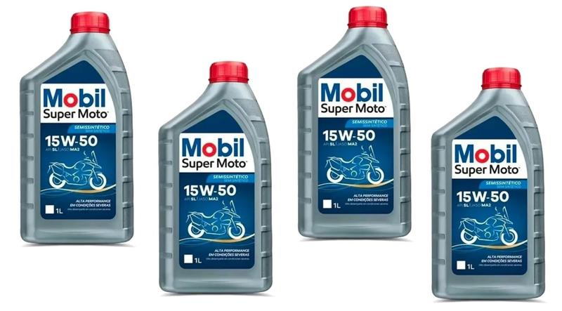 Óleo Motor 4 Tempos Mobil 15w50 Semissintético Api Sl Jaso Ma2 - 4 Litros Menor preço em Óleo Motor 4 Tempos Mobil 15w50 Semissintético Api Sl Jaso Ma2 - 4 Litros