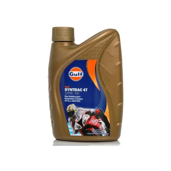 Oleo Motor Moto Gulf Syntrac 4t 10w40 sintético Menor preço em Oleo Motor Moto Gulf Syntrac 4t 10w40 sintético