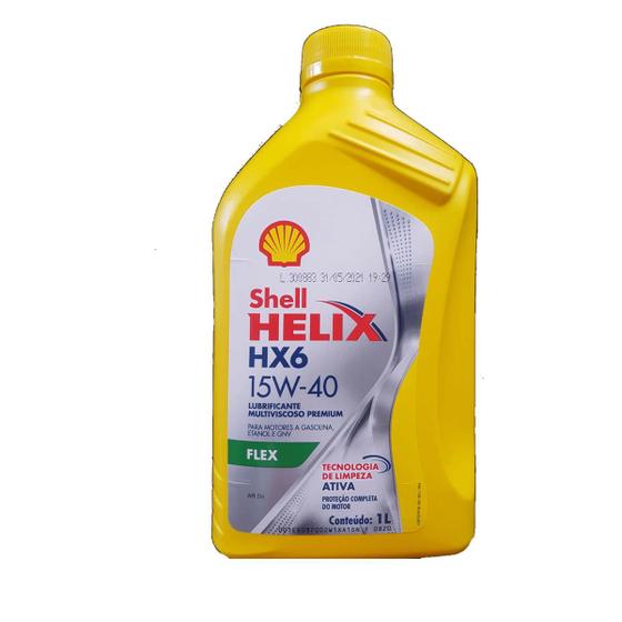 Óleo Motor Shell Helix 15w40 Hx6 Flex Semi-sintético Menor preço em Óleo Motor Shell Helix 15w40 Hx6 Flex Semi-sintético
