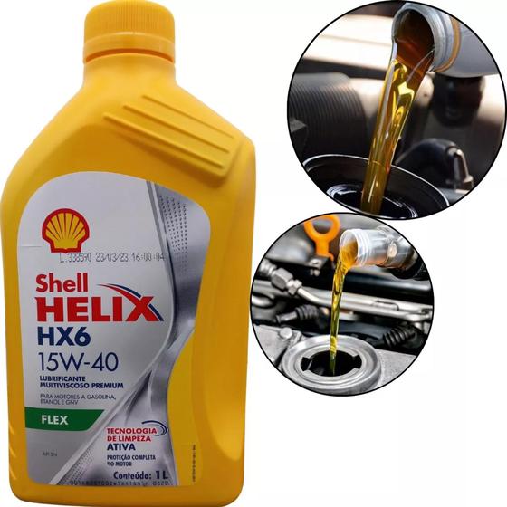 Imagem de Oleo Motor Shell Helix Hx6 Flex 15w40 1l