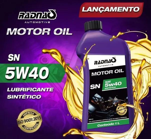 Imagem de Óleo Motor Sintetico 5w40 1980 a 2030 API-SN 1 Litro Lubrificante Sintético Automotivo