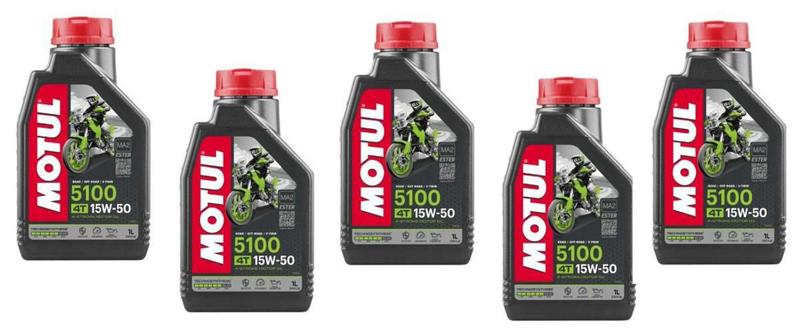 Imagem de Óleo Motul 4T 5100 15W50 Semi Sintético Api Sm Sl - 5 Litros