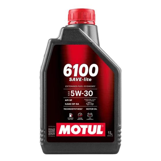 Imagem de Óleo Motul 6100 SAVE-lite 5W30 4T Sintético 1 Litro  API SP