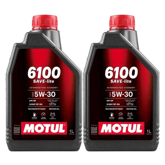 Imagem de Óleo Motul 6100 SAVE-lite 5W30 4T Sintético 2 Litros  API SP