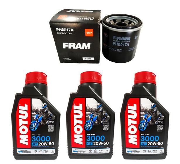 Imagem de Óleo Motul + Filtro Fram Yamaha Xj6 600 3000 20w50