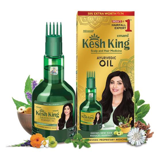 Imagem de Óleo para cabelo KESH KING Ayurvedic Herbal com Bhringraj e Amla 300mL