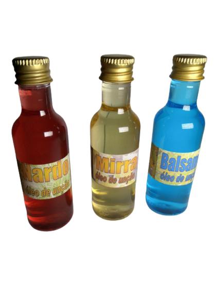Imagem de Óleo para ungir kit com 3 unidades 50 ml cada perfumado