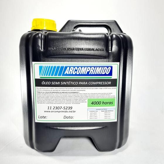 Imagem de Óleo Semi Sintético 4000hrs para Compressores Elgi Balde de 20Lts