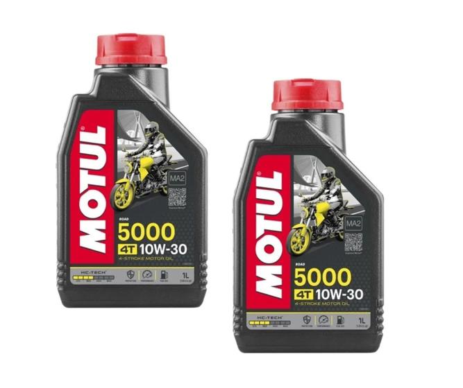 Imagem de Oleo Semissintetico Motor Motos Motul 5000 10w-30 Api Sl Sj Honda Lead 110 Pcx 150 Cg Titan Fan Cargo Start Injeção Cb 500 Cb 600 Hornet - 2 Litros