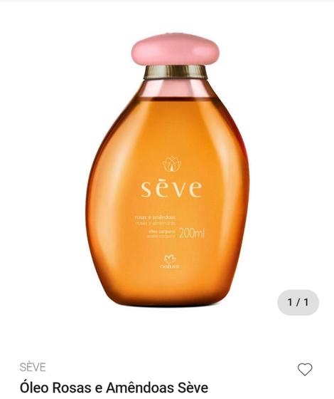 Óleo Seve Hidratante Rosas e Amêndoas 200ml Menor preço em Óleo Seve Hidratante Rosas e Amêndoas 200ml