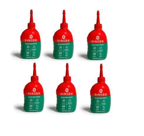 Imagem de Óleo Singer Multiuso Uso Geral kit com 6 unidades de 100ml cada