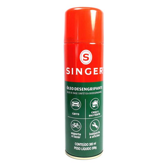 Imagem de Óleo Singer Spray Desengripante Frasco 300ML Para Lubrificar e Soltar Peças De Máquinas de Costura 