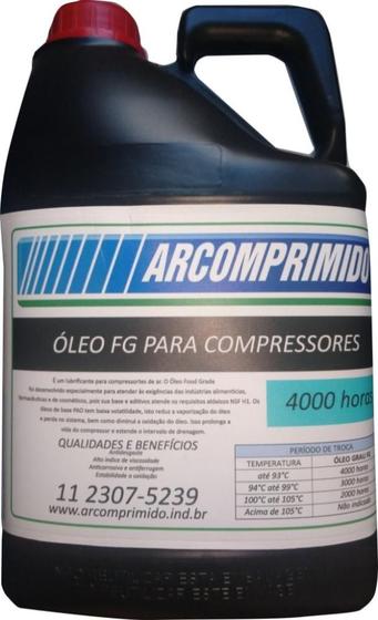 Imagem de Óleo Sintético Food Grade Compressor Wayne Wetzel 5lts