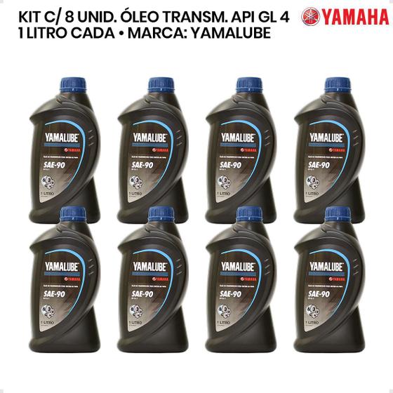 Imagem de Óleo Transmissão Sae-90 Yamalube 1 Litro Kit C/8