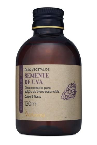 Imagem de Óleo Vegetal Carreador Semente de Uva Via Aroma 120ml Prensado a frio