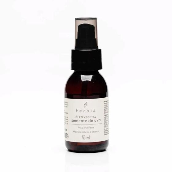 Óleo Vegetal Semente de Uva 100% Puro 50ml-Herbia Menor preço em Óleo Vegetal Semente de Uva 100% Puro 50ml-Herbia