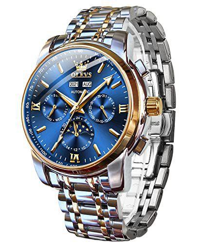 OLEVS Relógio masculino automático, original, movimento mecânico, Slef-Wind de seis pinos, luxuoso, à prova d'água, HD, Menor preço em OLEVS Relógio masculino automático, original, movimento mecânico, Slef-Wind de seis pinos, luxuoso, à prova d'água, HD,