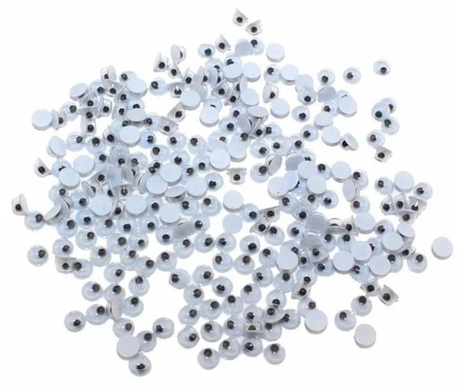 Imagem de Olho Móvel Redondo Preto 6Mm Com 100 Unidades