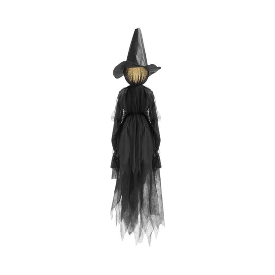 Imagem de Olhos Brilhantes Halloween Fantasma Crânio Pendurado Decoração Cabelo Longo Terror Esqueleto Casa