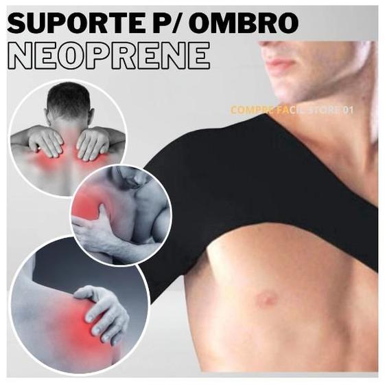 Imagem de Ombreira, Suporte para Ombro, Previne Promove Recuração Lesões, Bursite, Tendinite, Alívio de Dor, Reeducação Postural