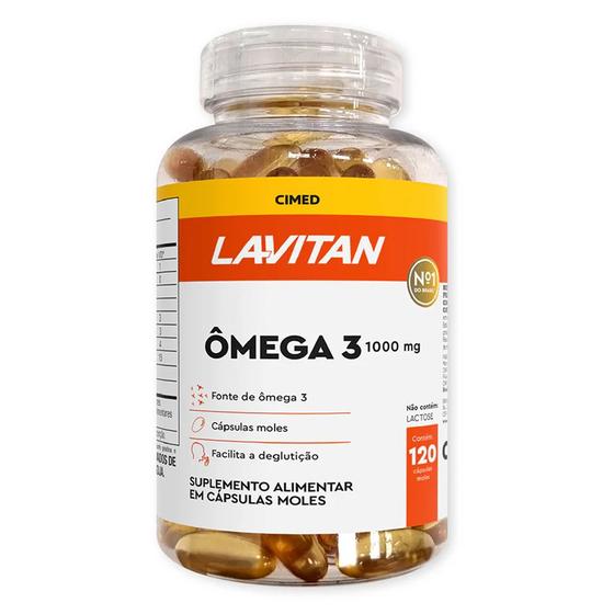 Imagem de Ômega 3 1000mg 120 Cápsulas Com EPA e DHA Lavitan Cimed