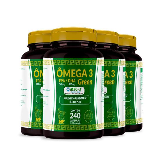 Omega 3 1000MG green hf suplements 4x240 caps Menor preço em Omega 3 1000MG green hf suplements 4x240 caps