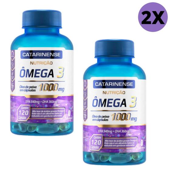 Imagem de Omega 3 - 1000mg Kit C/2 - 240 Cápsulas - Catarinense Pharma