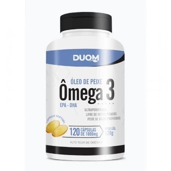 Omega 3 1000mg - Oleo de Peixe - 120caps Duom Menor preço em Omega 3 1000mg - Oleo de Peixe - 120caps Duom