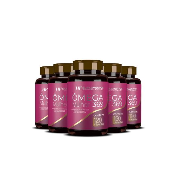Imagem de Omega 3-6-9-1000MG kit 5X 120CPS hf suplementos