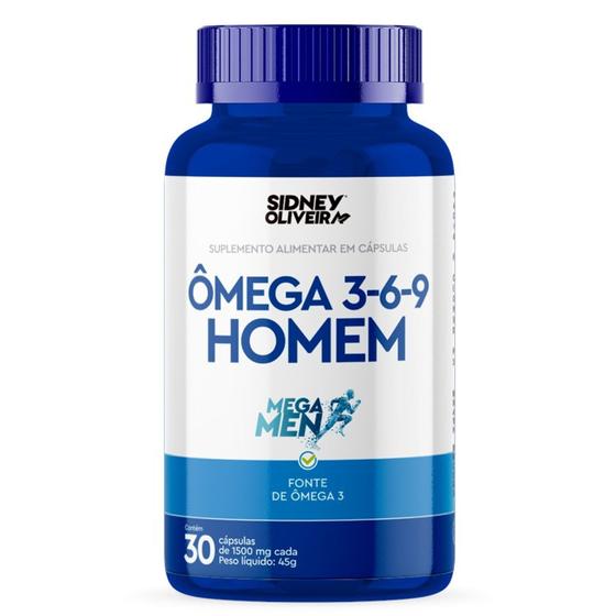 Ômega 369 homem mega men 30 cápsulas sidney oliveira Ômega 3 / Óleo de Peixe Magazine Luiza