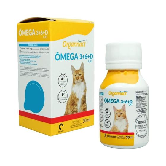 Imagem de Ômega 3+6+D Cat Organnact Suplemento Gatos 30ml