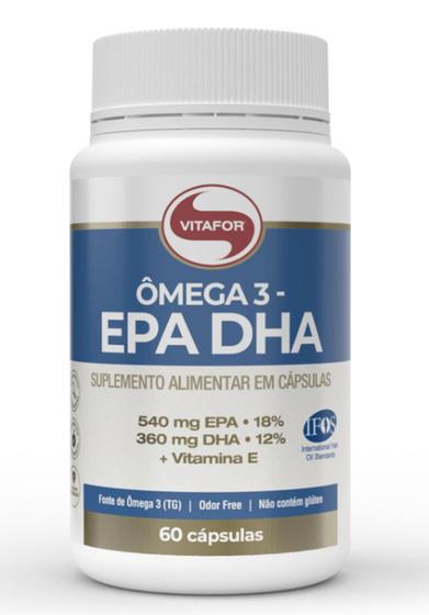 Omega 3 EPA DHA - 60 Cápsulas - VITAFOR - Ômega 3 / Óleo de Peixe ...