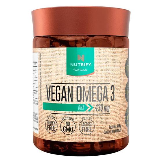 Ômega 3 Nutrify Vegan Dha 60 Cápsulas Ômega 3 / Óleo de Peixe