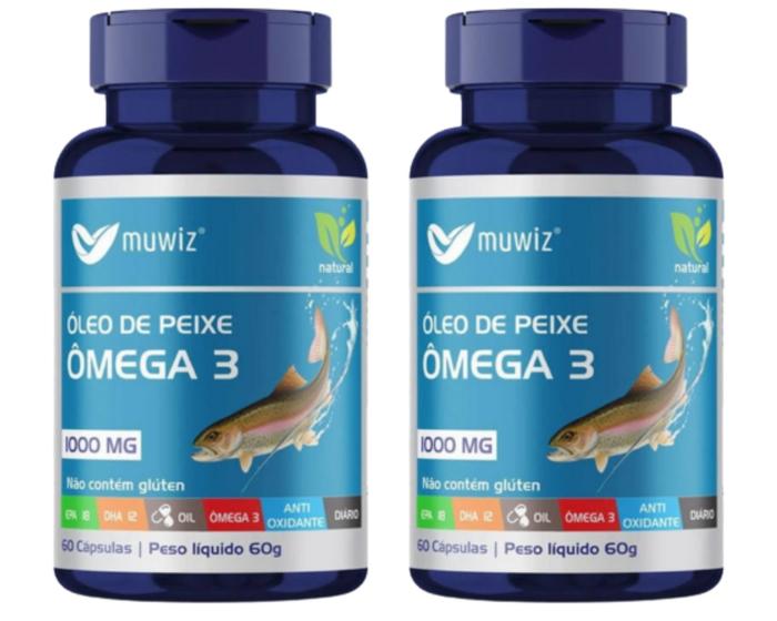 Imagem de Ômega 3 Óleo De Peixe 1000mg 120 Cápsulas Muwiz