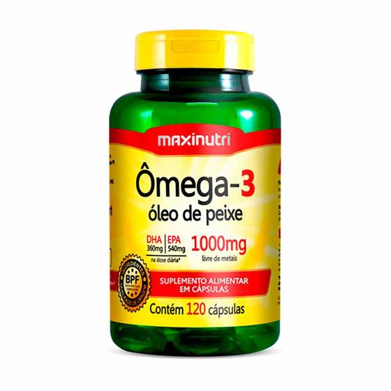 Imagem de Omega 3 Óleo de Peixe 120 Capsulas 1000mg Maxinutri