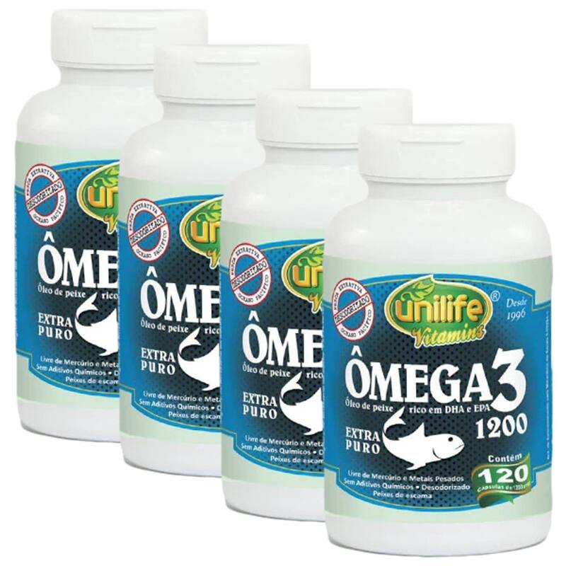 Ômega 3 - Óleo de Peixe - 1200mg - 480 cápsulas No Total - Unilife ...