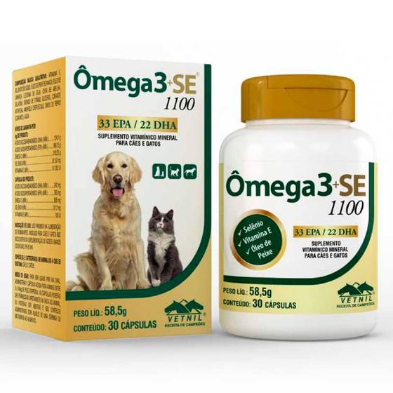 Imagem de Omega 3 + SE 1100mg Vetnil com 30 Comprimidos