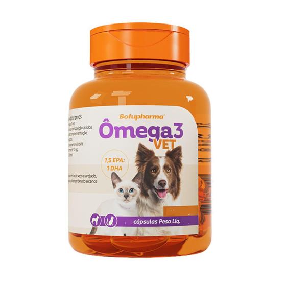 Imagem de Omega 3 Vet 500mg Cães e Gatos 60 Cápsulas - Botupharma