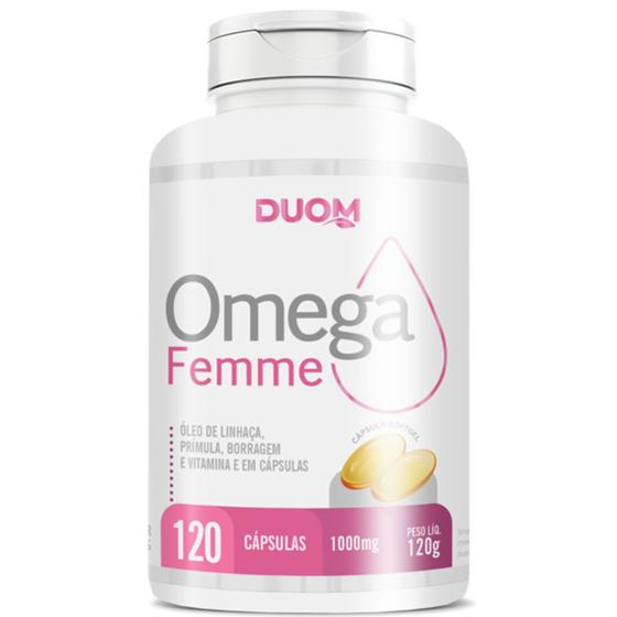 Imagem de Omega Femme 120 CAP - Óleo de Prímula, Borragem, Linhaça e Vitamina- Duom