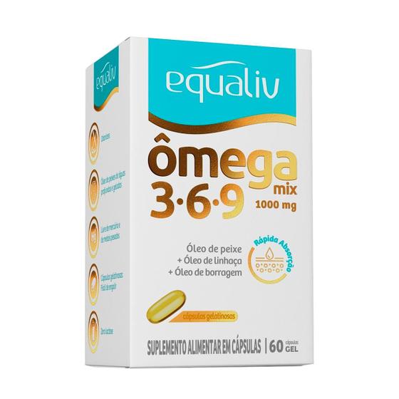 Imagem de Omega Mix 3-6-9 1000mg Equaliv 60 Capsulas Gelatinosas