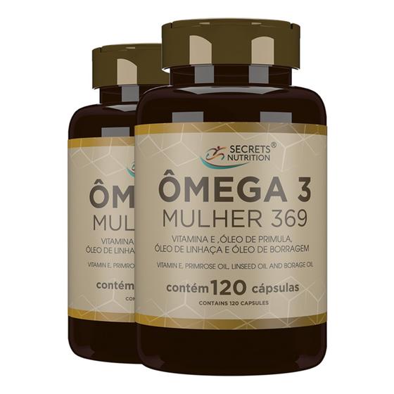 Imagem de Omega Mulher 3 6 9 Óleo Linhaça Borragem Primula 2x120 capsulas softgels - Secrets Nutrition