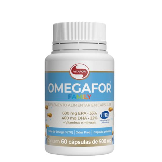 Imagem de Omegafor Family Ômega 3 500mg EPA DHA  Vitafor 60 Cápsulas