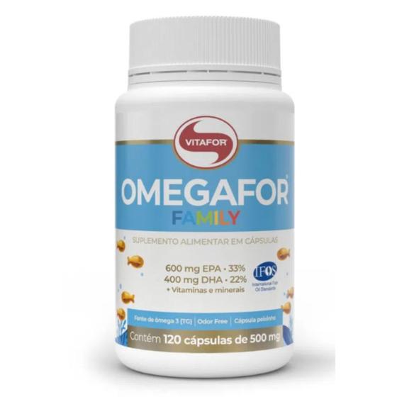 Omegafor Family Ômega 3 500mg EPA DHA Vitafor Vitafor Ômega 3