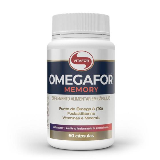 Imagem de Omegafor Memory Com Fosfatidilserina 60 capsulas Fonte de Ômega 3 Vitafor
