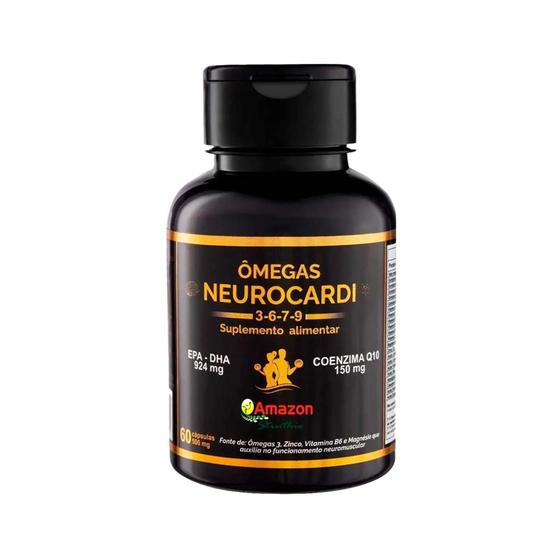 Ômegas Neurocardi Coq10 Omega 3 60 cápsulas Amazon Struthio Ômega