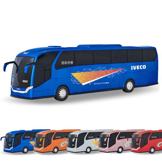 Imagem de Ônibus Brinquedo 42cm Presente Miniatura Várias Cores - Usual Brinquedos