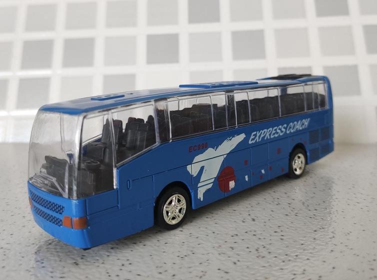 Imagem de Ônibus de Viagem Miniatura com Farol e Som Fricção