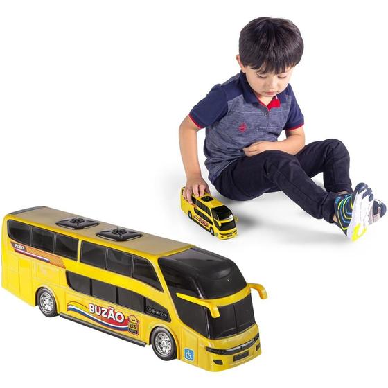 Imagem de Ônibus Miniatura Dois Andares Mini Buzão Na Solapa - Bs Toys