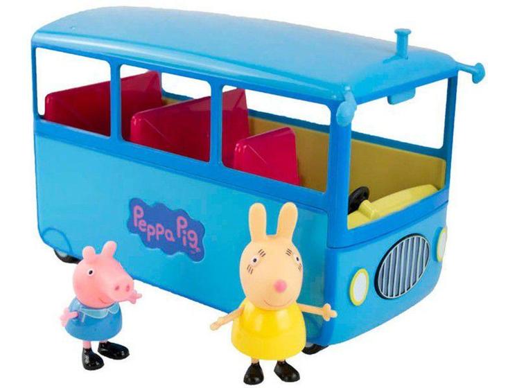 Imagem de Ônibus Peppa Pig Escolar Roda Livre - Sunny Brinquedos 3 Peças com Acessórios
