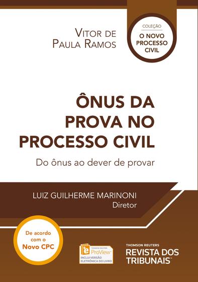 Imagem de Ônus da prova no Processo Civil - Editora Revista dos Tribunais